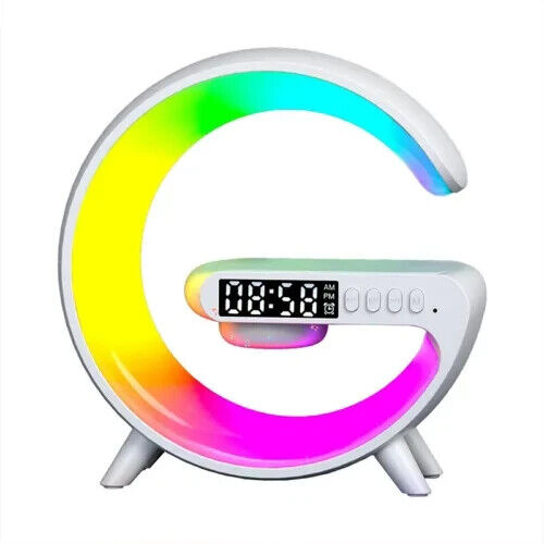 Smart Intelligent LED Lamp Light Bluetooth Speaker Wireless Charger G Shape Lamp
