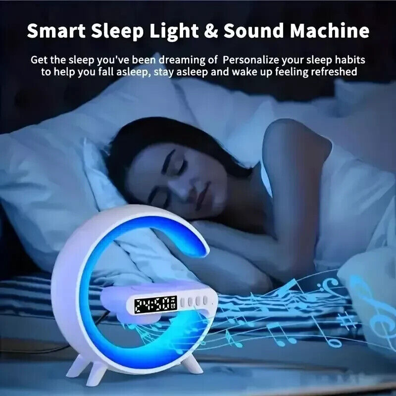 Smart Intelligent LED Lamp Light Bluetooth Speaker Wireless Charger G Shape Lamp