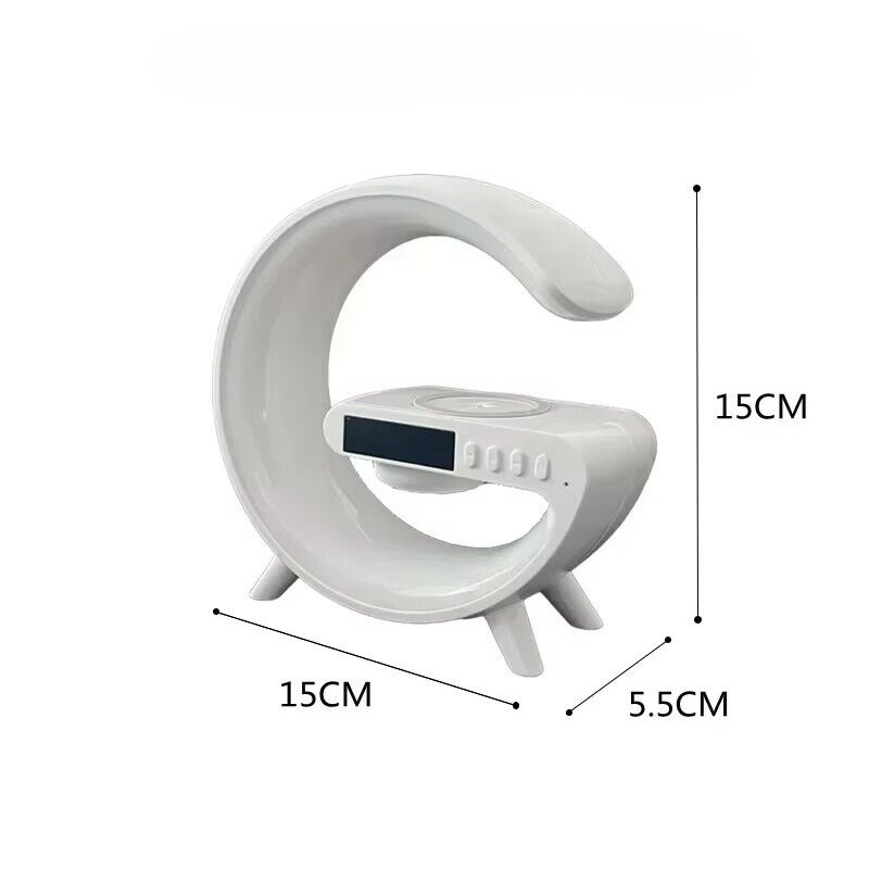 Smart Intelligent LED Lamp Light Bluetooth Speaker Wireless Charger G Shape Lamp