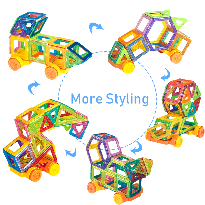 Magnetic Building Blocks 64-128Pcs Mini Size DIY Magnets Toys for Children Construction Set