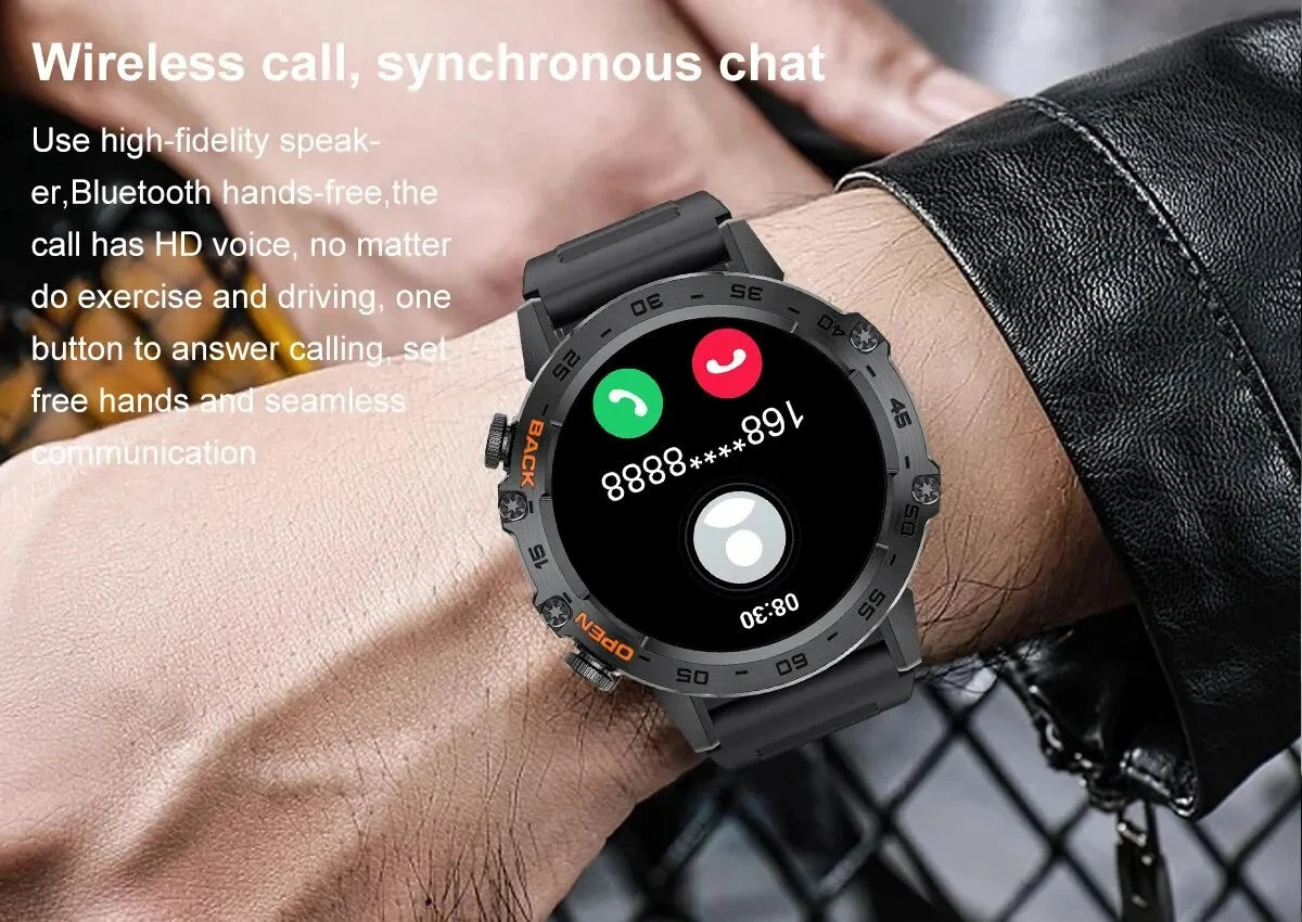 LIGE Smart Watch Men's Outdoor Sport Fitness Heart Rate Health Monitoring Smartwatch