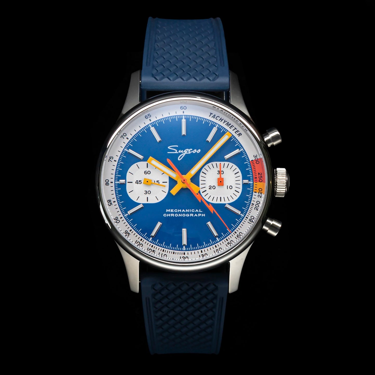 Sugess Pilot Watch Normal Movement or Swanneck Wristwatch Mechanical Chronograph Sappire Crystal Military Limited Racing 1963