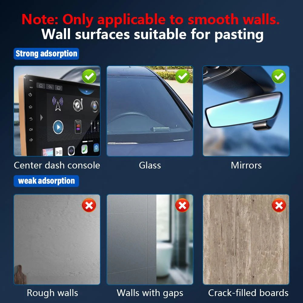 Car Smartphone Holder Magnetic Mount 360° Rotating Vacuum Adsorption Strong Magnet for All Smartphones