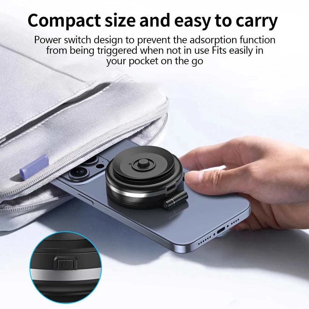Car Smartphone Holder Magnetic Mount 360° Rotating Vacuum Adsorption Strong Magnet for All Smartphones