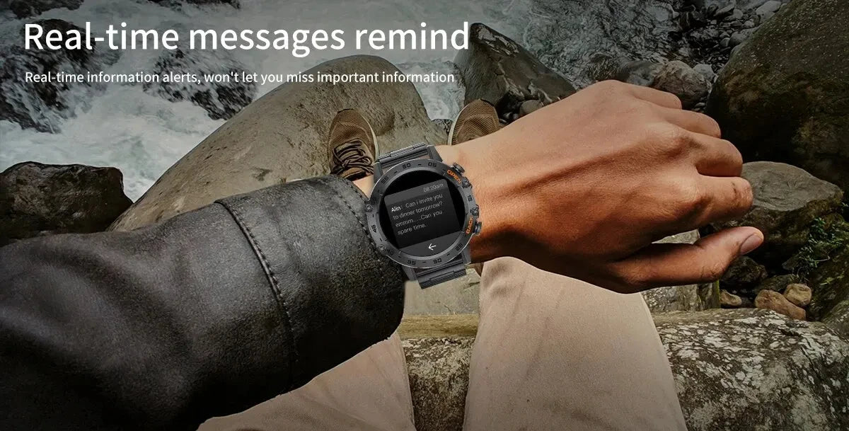 LIGE Smart Watch Men's Outdoor Sport Fitness Heart Rate Health Monitoring Smartwatch