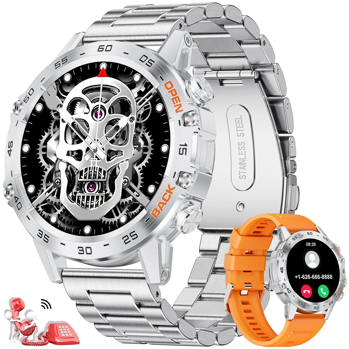 LIGE Smart Watch Men's Outdoor Sport Fitness Heart Rate Health Monitoring Smartwatch