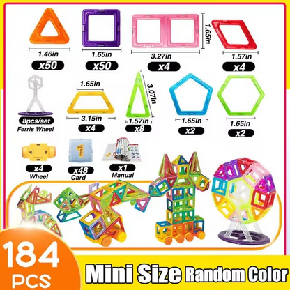 Magnetic Building Blocks 64-128Pcs Mini Size DIY Magnets Toys for Children Construction Set