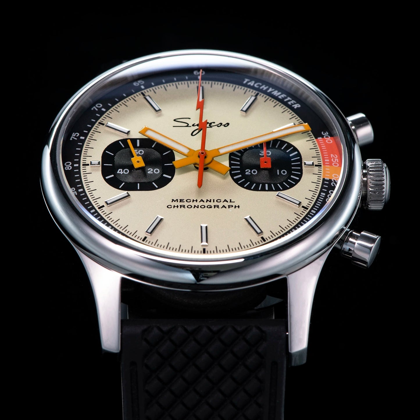 Sugess Pilot Watch Normal Movement or Swanneck Wristwatch Mechanical Chronograph Sappire Crystal Military Limited Racing 1963
