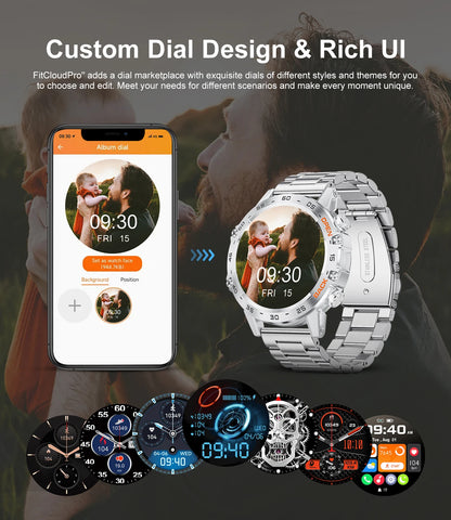 LIGE Smart Watch Men's Outdoor Sport Fitness Heart Rate Health Monitoring Smartwatch