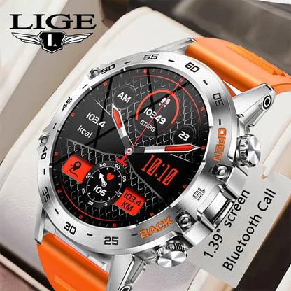LIGE Smart Watch Men's Outdoor Sport Fitness Heart Rate Health Monitoring Smartwatch