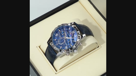 Poedagar Luxury Watch Luminous Chronograph High Quality Leather Quartz Men's Watches