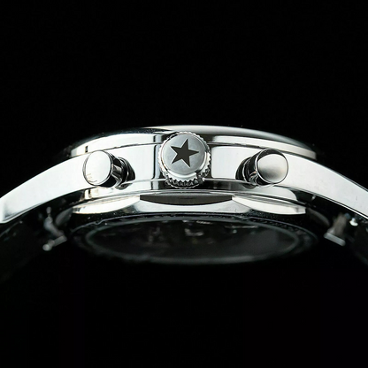 Sugess Pilot Watch Normal Movement or Swanneck Wristwatch Mechanical Chronograph Sappire Crystal Military Limited Racing 1963